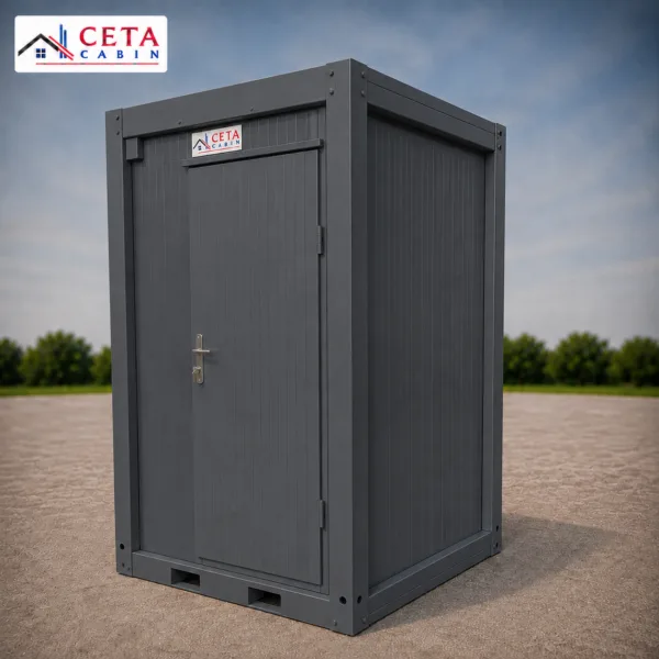 1.43m x 1.43m Single Toilet Cabin-Anthracite
