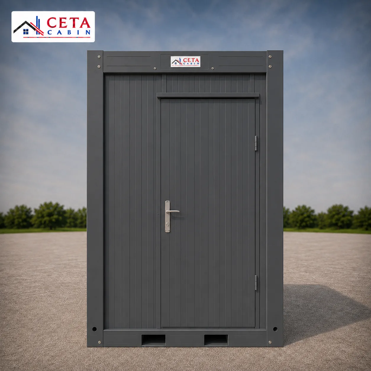 1.43m x 1.43m Single Toilet Cabin-Anthracite - Image 5