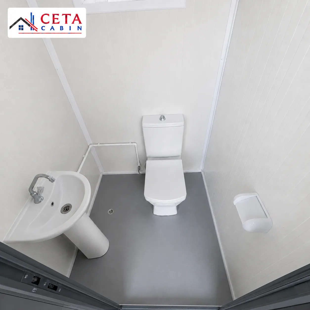 1.43m x 1.43m Single Toilet Cabin-Anthracite - Image 7