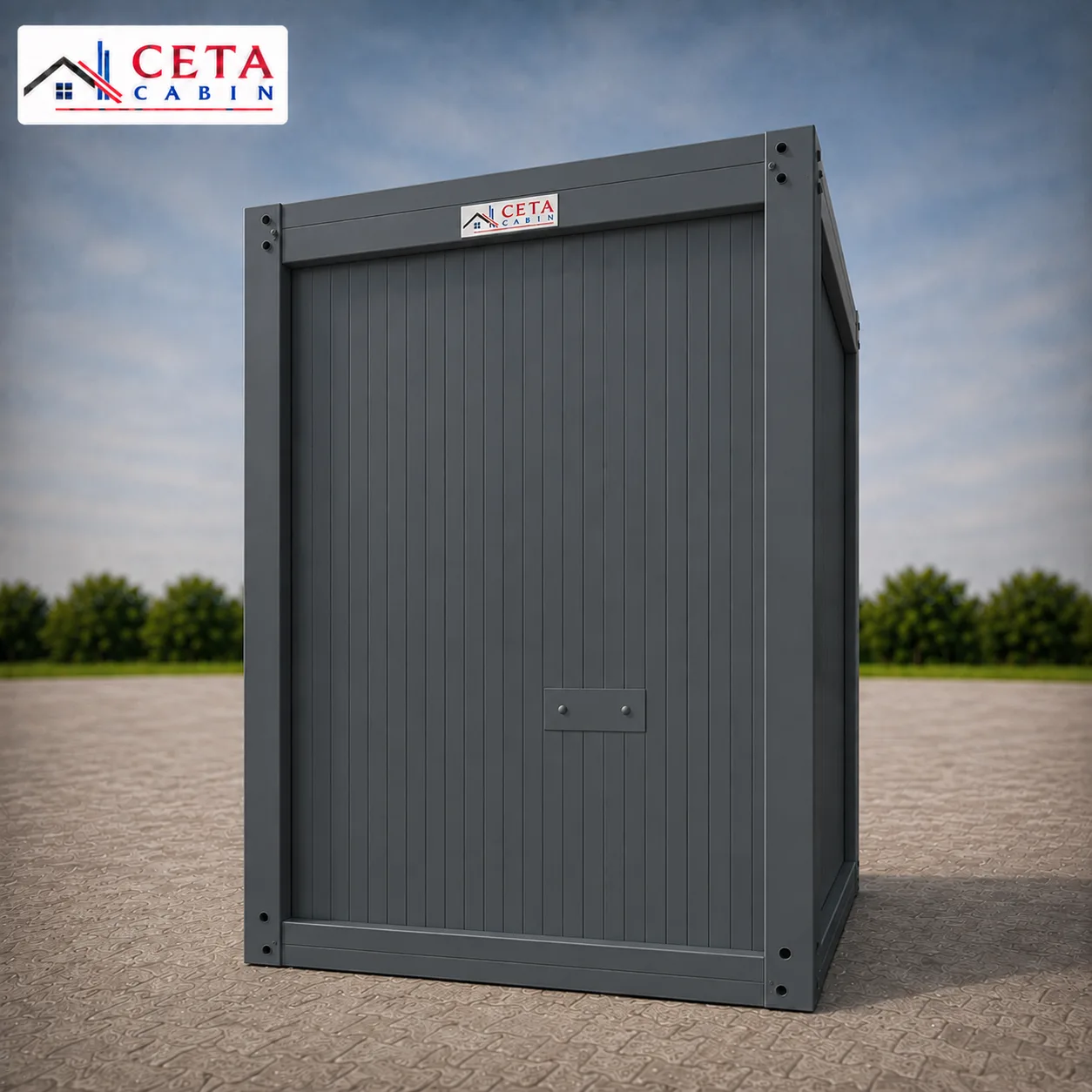 1.43m x 1.43m Single Toilet Cabin-Anthracite - Image 9